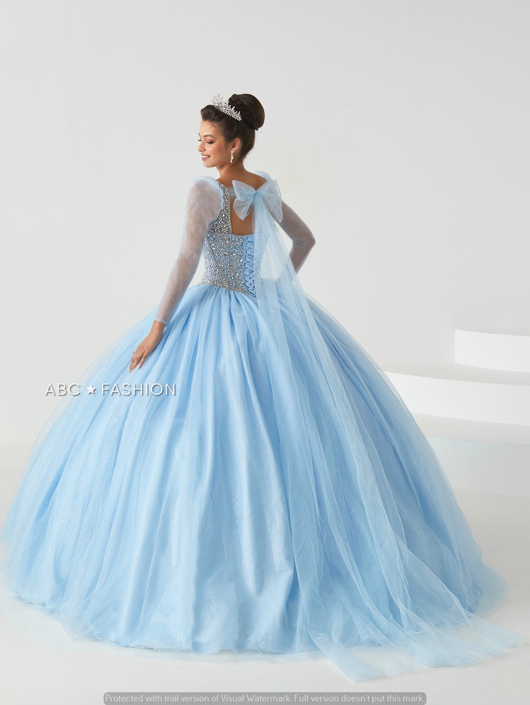 Long Sleeve Quinceanera Dress by Fiesta Gowns 56434