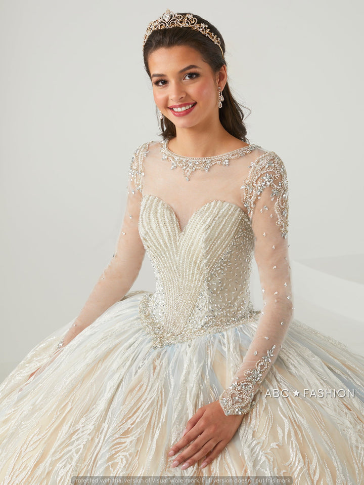 Long Sleeve Quinceanera Dress by House of Wu 26016