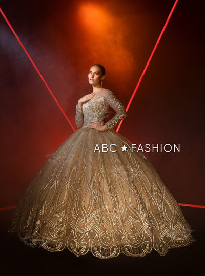 Long Sleeve Quinceanera Dress by Ragazza DV75-575