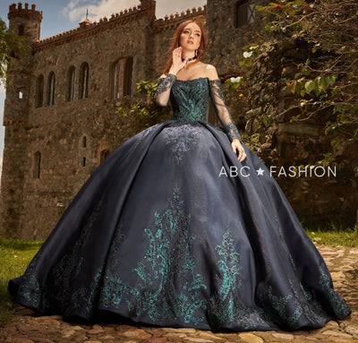 Long Sleeve Quinceanera Dress by Ragazza EV13-613