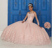 Long-Sleeved Sweetheart Dress by House of Wu LA Glitter 24039-Quinceanera Dresses-ABC Fashion