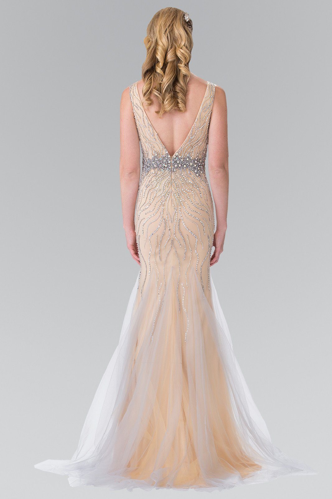 Long Sleeveless Beaded Mermaid Dress by Elizabeth K GL2344-Long Formal Dresses-ABC Fashion