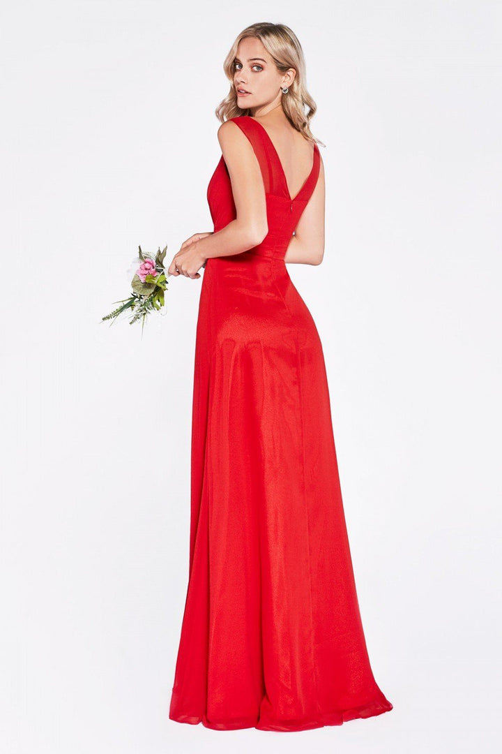Long Sleeveless Chiffon Dress by Cinderella Divine 1465