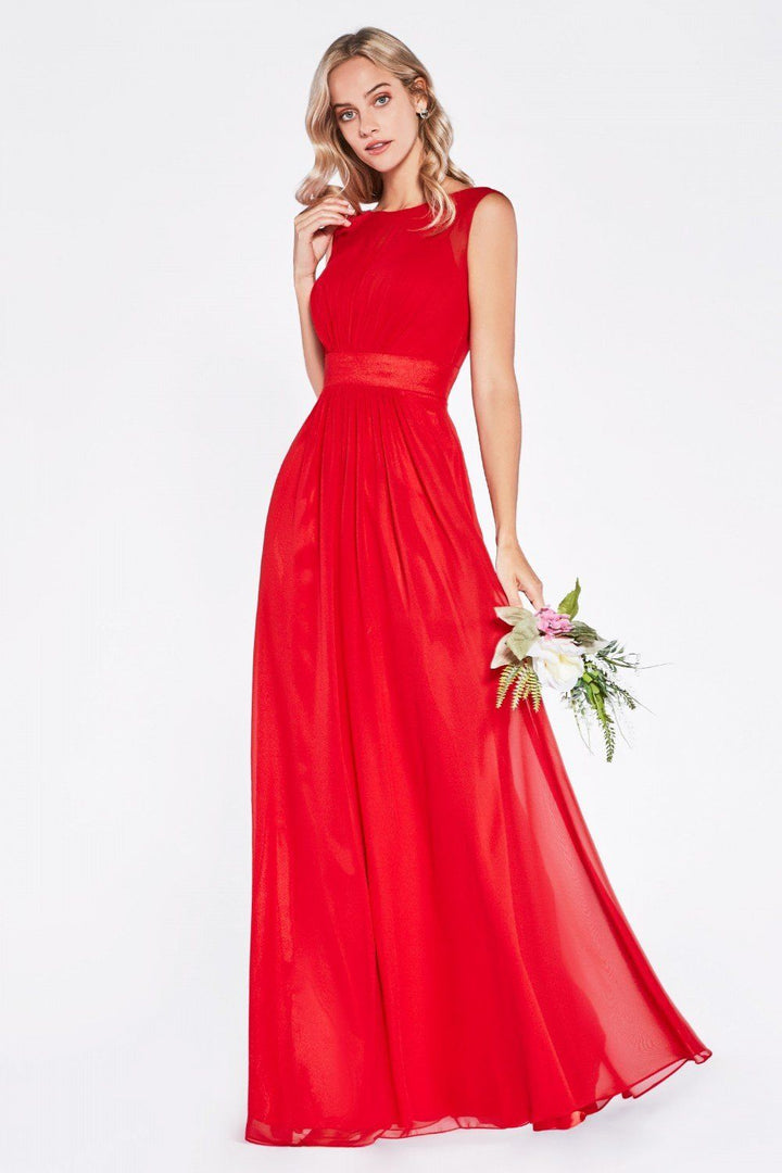 Long Sleeveless Chiffon Dress by Cinderella Divine 1465