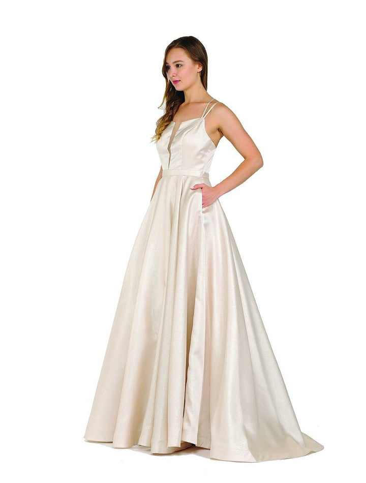 Long Sleeveless Dress with Crisscross Back by Poly USA 8448-Long Formal Dresses-ABC Fashion
