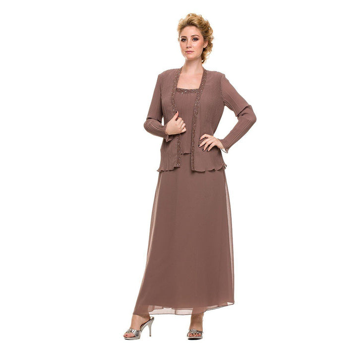 Long Sleeveless Dress with Jacket by Nox Anabel 1121-Long Formal Dresses-ABC Fashion
