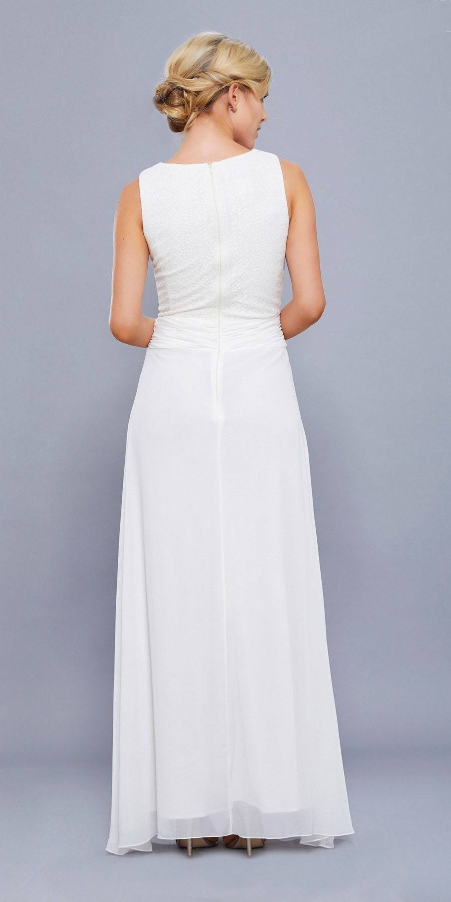 Long Sleeveless Dress with Lace Jacket by Nox Anabel 5138-Long Formal Dresses-ABC Fashion