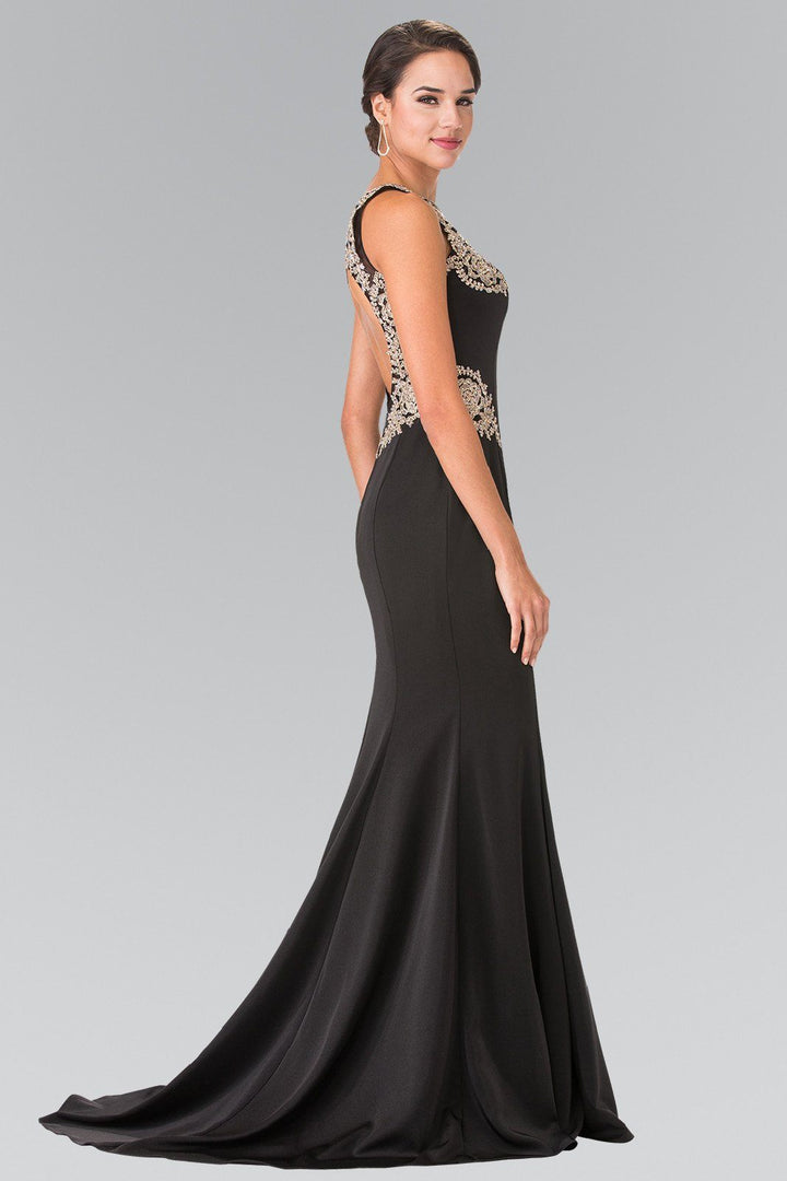 Long Sleeveless Embroidered Dress by Elizabeth K GL2312-Long Formal Dresses-ABC Fashion