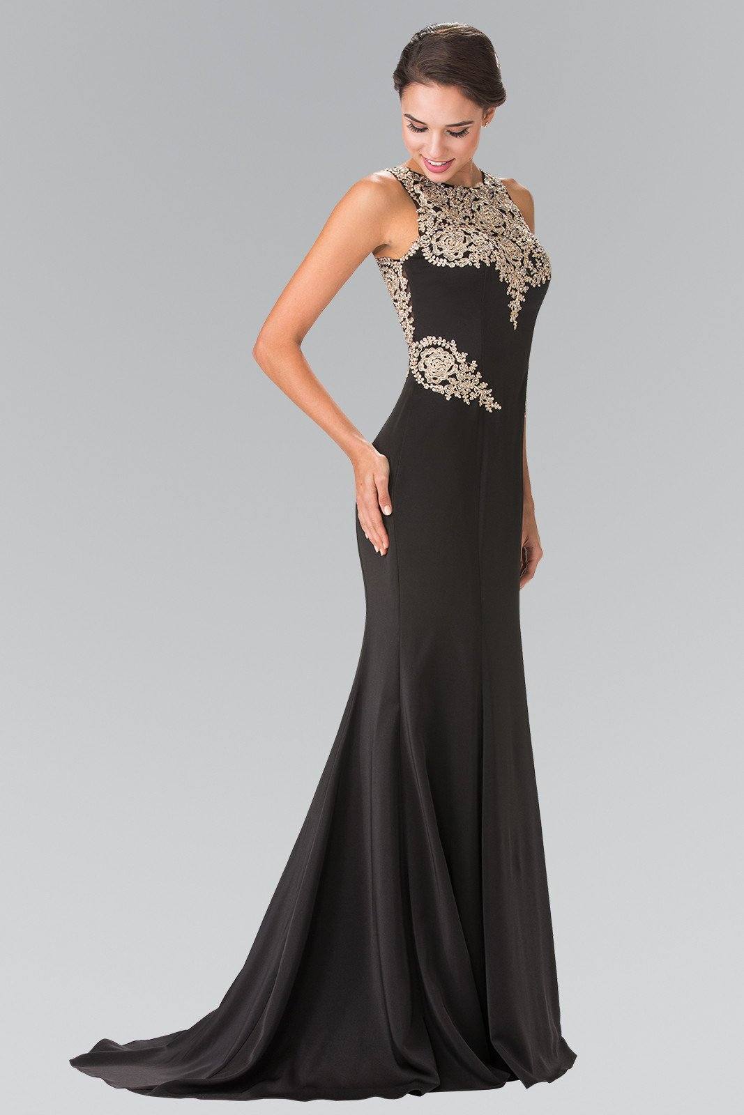 Long Sleeveless Embroidered Dress by Elizabeth K GL2312-Long Formal Dresses-ABC Fashion