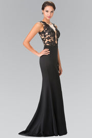 Long Sleeveless Lace Embellished Dress by Elizabeth K GL2286-Long Formal Dresses-ABC Fashion