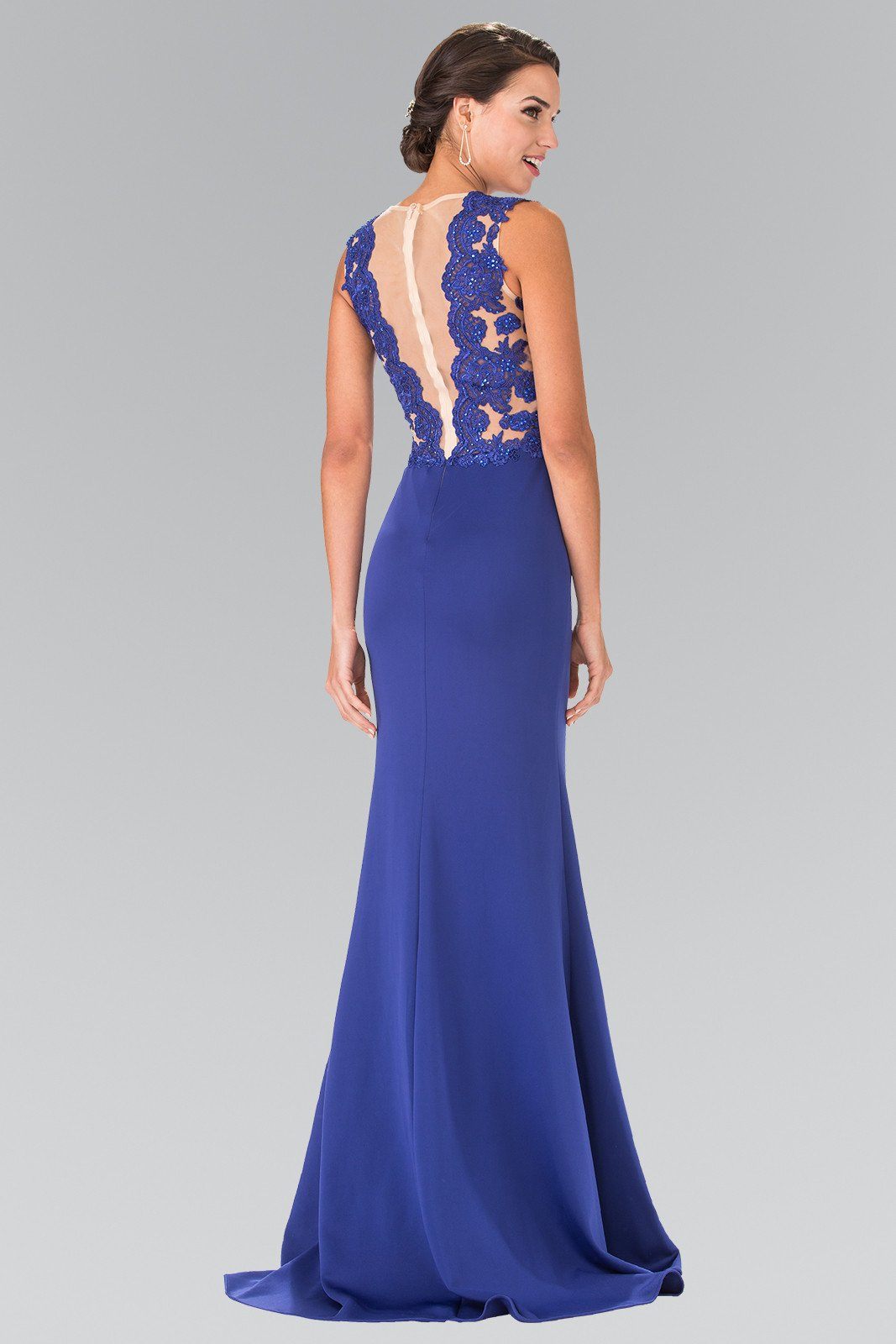 Long Sleeveless Lace Embellished Dress by Elizabeth K GL2286-Long Formal Dresses-ABC Fashion