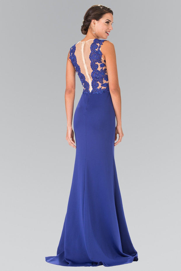 Long Sleeveless Lace Embellished Dress by Elizabeth K GL2286-Long Formal Dresses-ABC Fashion