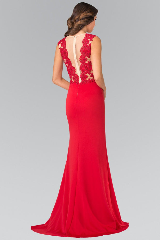 Long Sleeveless Lace Embellished Dress by Elizabeth K GL2286-Long Formal Dresses-ABC Fashion