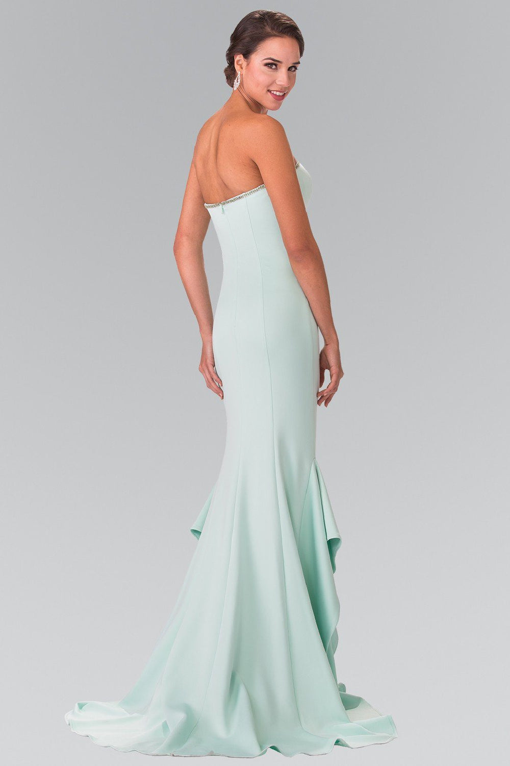 Long Strapless Dress with Beaded Accents by Elizabeth K GL2305-Long Formal Dresses-ABC Fashion