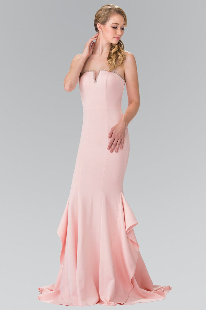 Long Strapless Dress with Beaded Accents by Elizabeth K GL2305-Long Formal Dresses-ABC Fashion