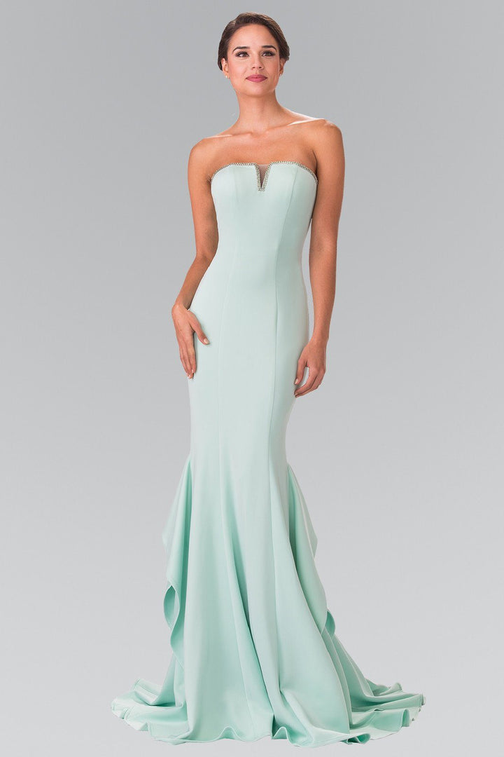 Long Strapless Dress with Beaded Accents by Elizabeth K GL2305-Long Formal Dresses-ABC Fashion