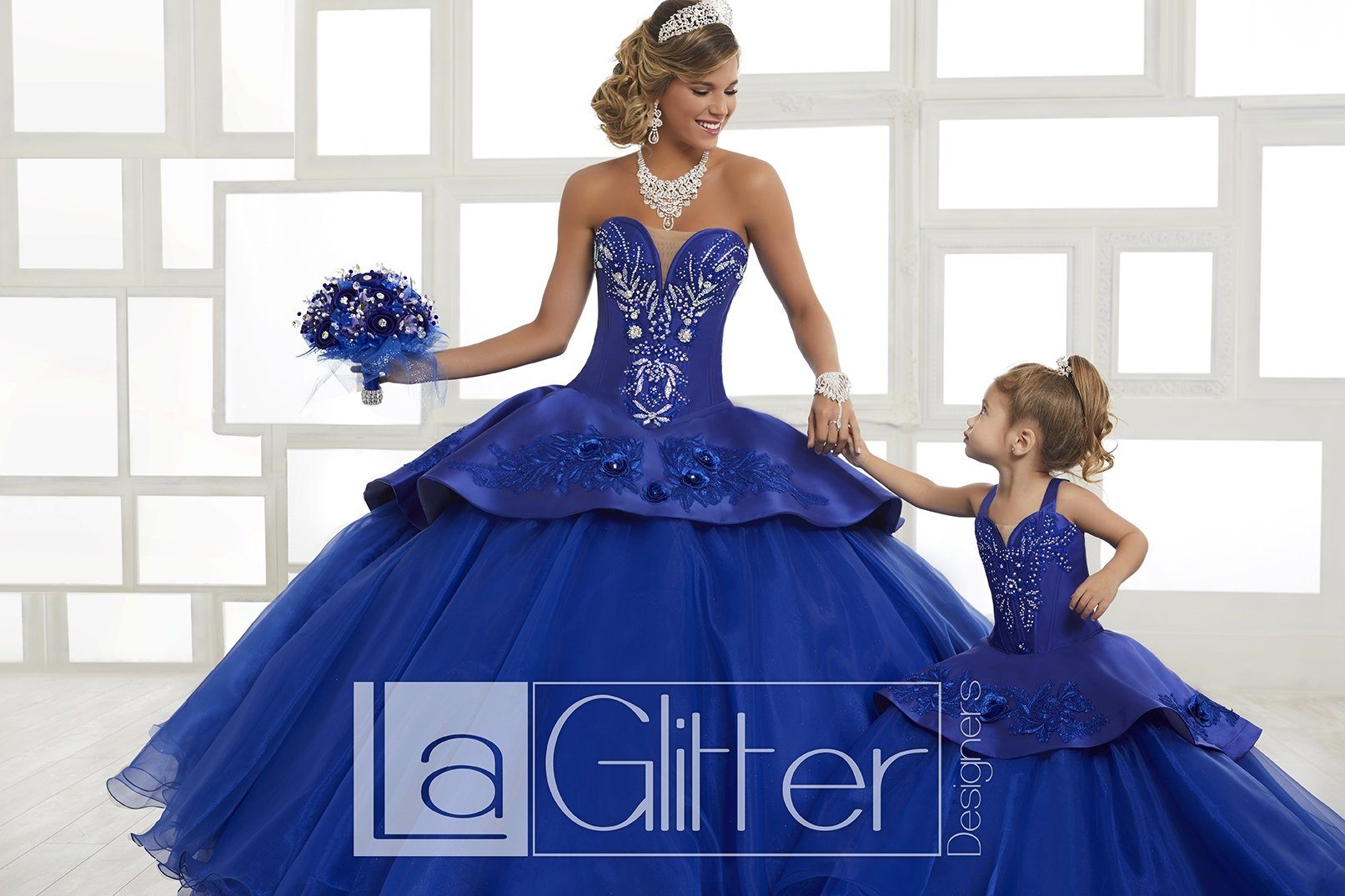 Long Strapless Two Piece Dress by House of Wu LA Glitter 24028 ABC Fashion