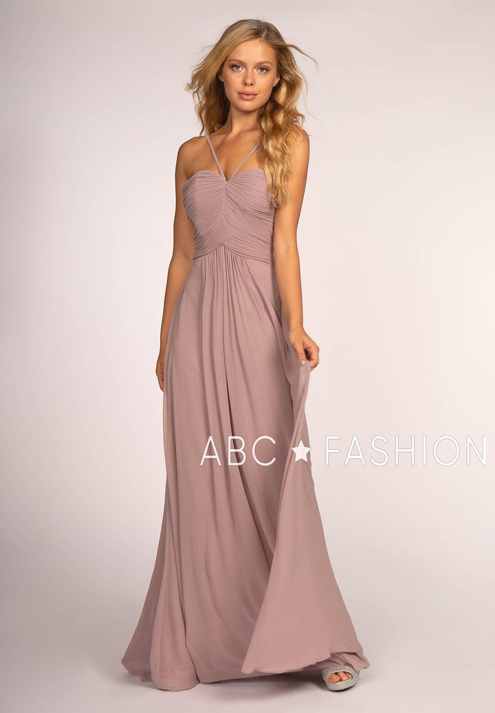 Long Sweetheart Dress with Pleated Bodice by Elizabeth K GL2607-Long Formal Dresses-ABC Fashion