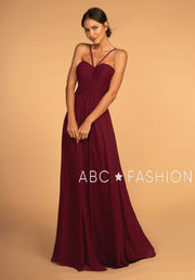 Long Sweetheart Dress with Pleated Bodice by Elizabeth K GL2607-Long Formal Dresses-ABC Fashion