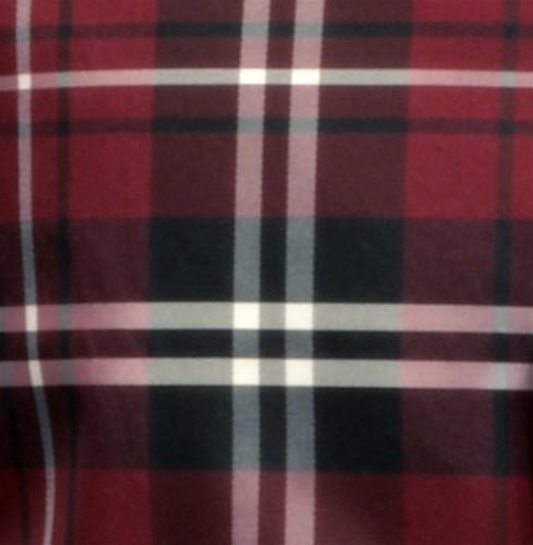 Men's Burgundy Plaid Vest with Neck Tie-Men's Vests-ABC Fashion