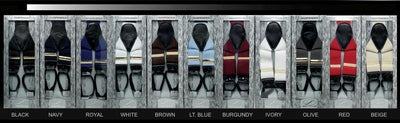 Mens Button Type Suspenders - 11 Colors-Men's Formal Wear-ABC Fashion