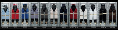 Mens Clip Type Suspenders - 12 Colors-Men's Formal Wear-ABC Fashion