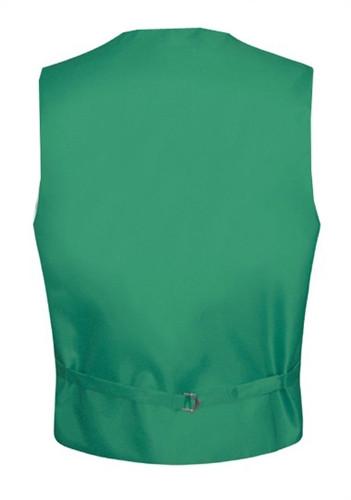 Men's Emerald Green Satin Vest with Necktie-Men's Vests-ABC Fashion