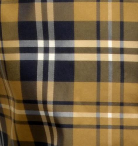 Men's Mustard Plaid Vest with Neck Tie-Men's Vests-ABC Fashion