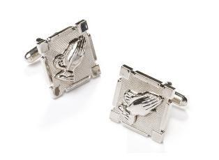 Men's Religious Silver Cufflinks-Men's Cufflinks-ABC Fashion