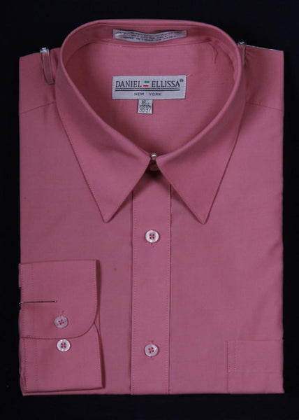 Men's Rose Pink Long Sleeve Dress Shirt 16 36/37 / Rose Pink Men's Rose Pink Long Sleeve Dress Shirt 16 36/37 / Rose Pink
