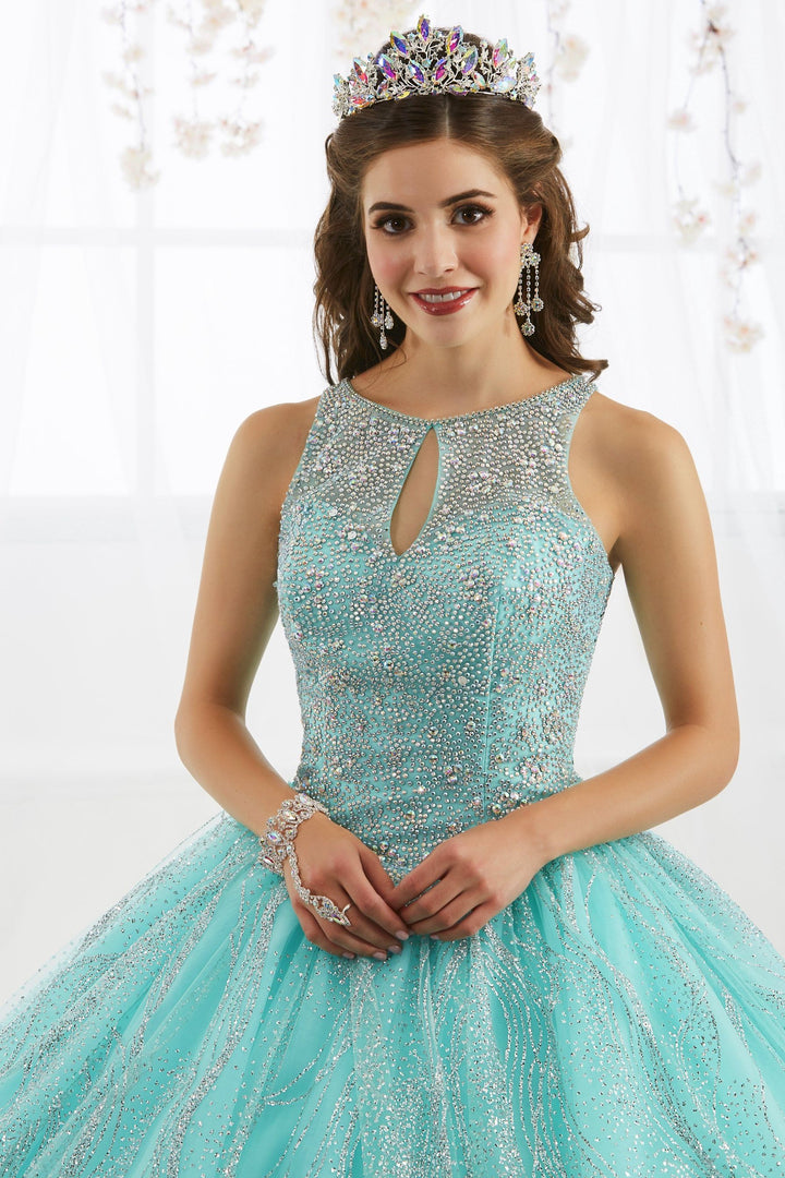 Metallic Beaded Sleeveless Quinceanera Dress by House of Wu 26915-Quinceanera Dresses-ABC Fashion