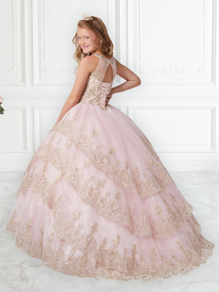 Metallic Lace Strapless Quinceanera Dress by House of Wu 26938-Quinceanera Dresses-ABC Fashion