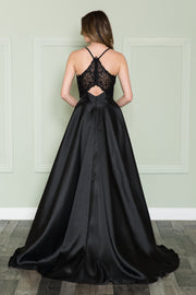 Mikado Gown with Lace Back by Poly USA 8762