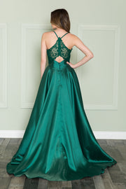 Mikado Gown with Lace Back by Poly USA 8762