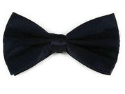 Navy Blue Bow Ties with Matching Pocket Squares-Men's Bow Ties-ABC Fashion