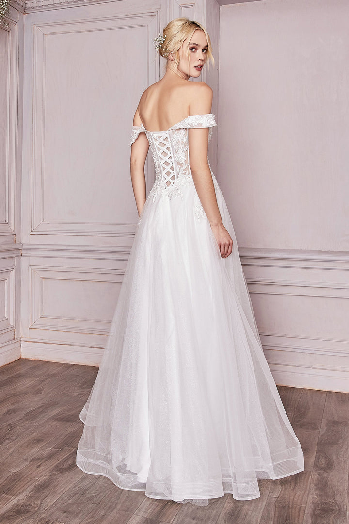 Off Shoulder Bridal Gown by Cinderella Divine CD961W