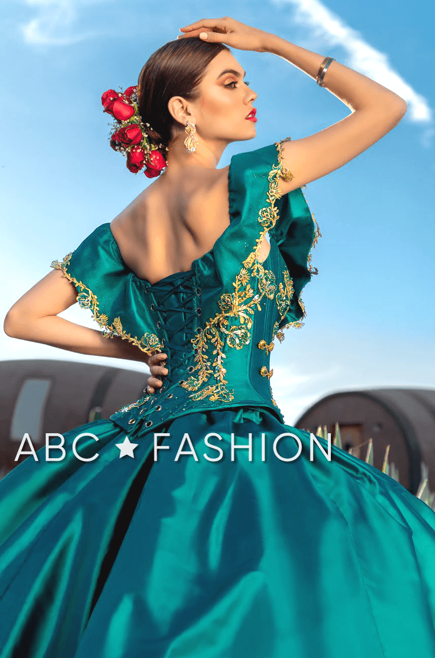 Off Shoulder Charro Quinceanera Dress by Ragazza M35-135 Off Shoulder Charro Quinceanera Dress by Ragazza M35-135