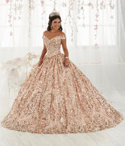 Off Shoulder Floral Sequin Quinceanera Dress by House of Wu 26919-Quinceanera Dresses-ABC Fashion