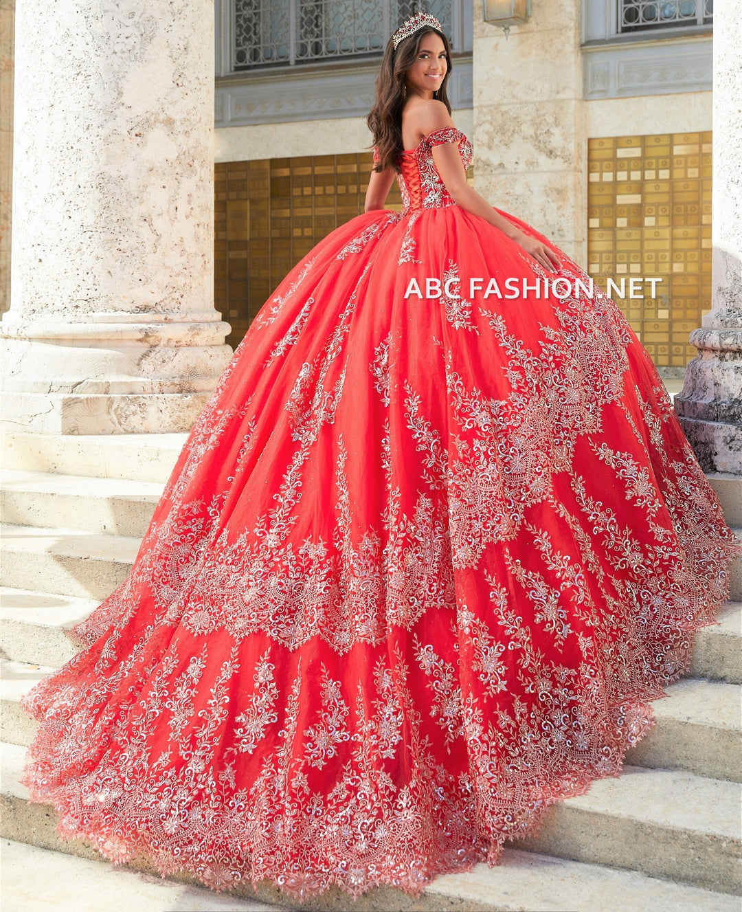 Off Shoulder Quinceanera Dress by House of Wu 26031