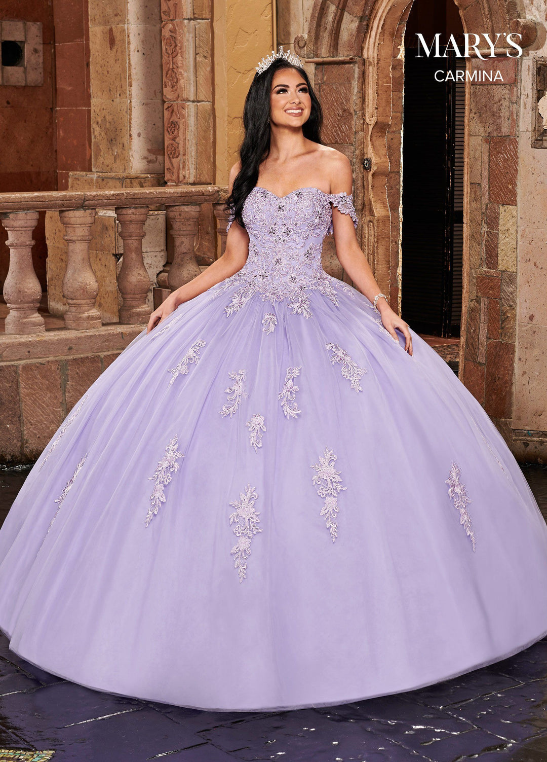 Off Shoulder Quinceanera Dress by Mary's Bridal MQ1080