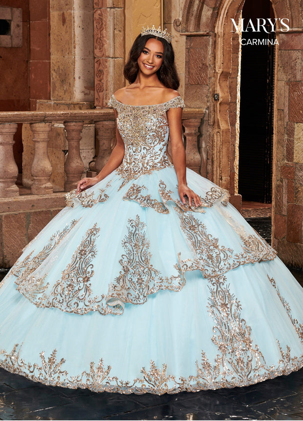 Off Shoulder Quinceanera Dress by Mary's Bridal MQ1089