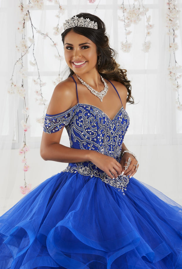 Off Shoulder Ruffled Quinceanera Dress by Fiesta Gowns 56369 (Size 12 - 22)-Quinceanera Dresses-ABC Fashion