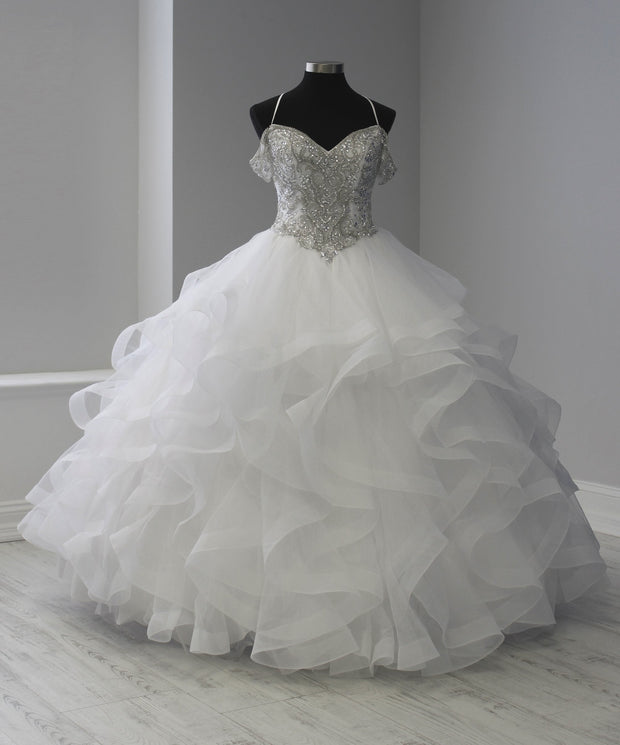 Off Shoulder Ruffled Quinceanera Dress by Fiesta Gowns 56369 (Size 12 - 22)-Quinceanera Dresses-ABC Fashion