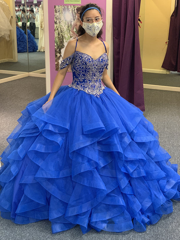 Off Shoulder Ruffled Quinceanera Dress by Fiesta Gowns 56369 (Size 20 - 28)