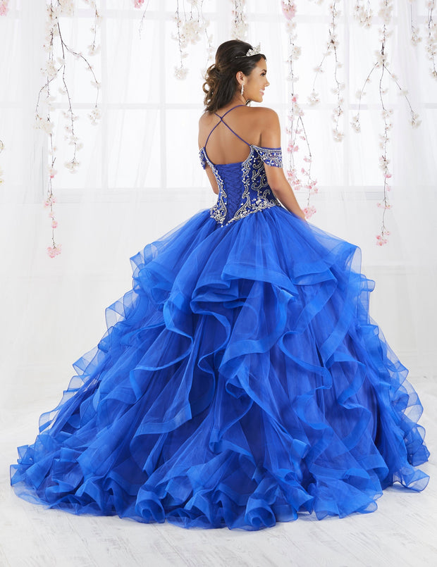 Off Shoulder Ruffled Quinceanera Dress by Fiesta Gowns 56369 (Size 24 - 30)-Quinceanera Dresses-ABC Fashion