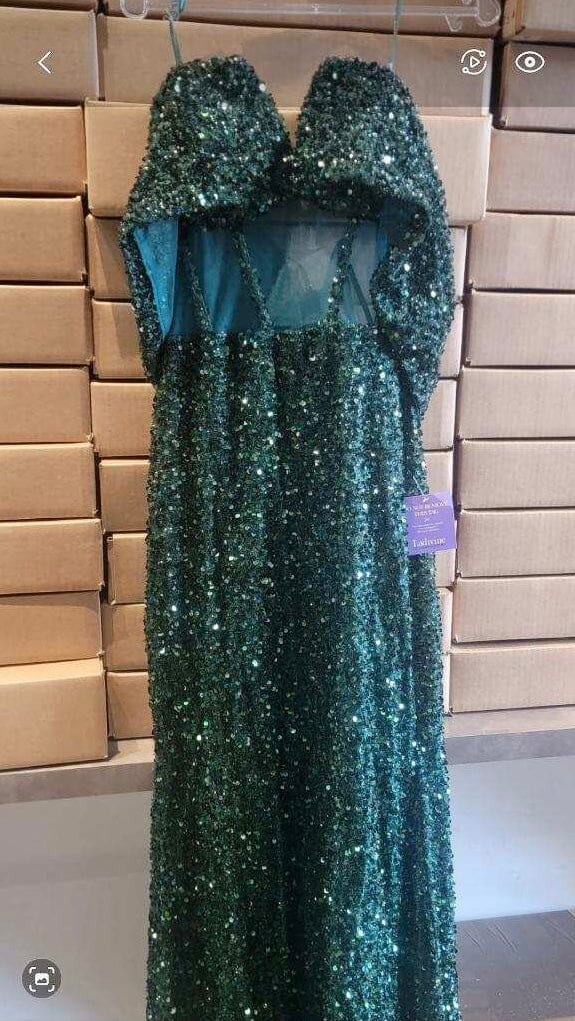 Off Shoulder Sequin Gown by Cinderella Divine CD985
