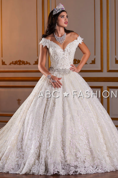 Off the Shoulder Lace Quinceanera Dress by House of Wu 26926-Quinceanera Dresses-ABC Fashion