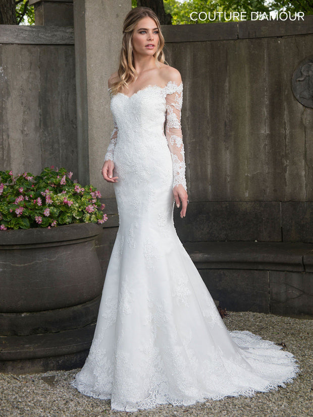 Off the Shoulder Mermaid Wedding Dress by Mary's Bridal MB4009 – ABC ...