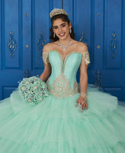 Off the Shoulder V-Neck Dress by House of Wu LA Glitter 24036-Quinceanera Dresses-ABC Fashion