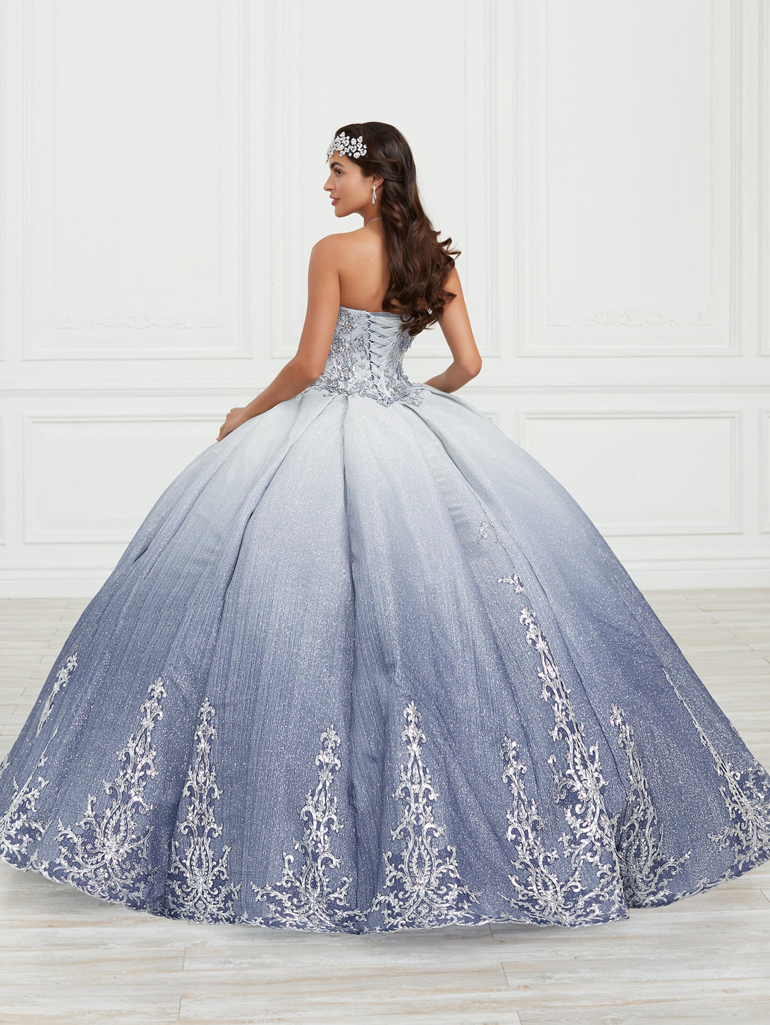 Ombre Glitter Quinceanera Dress by House of Wu 26972